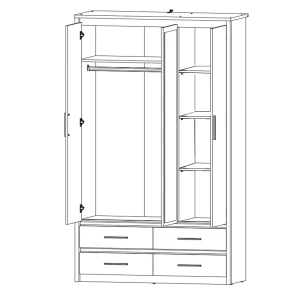 Szafa AYSON 3d4s dąb artisan środek.webp